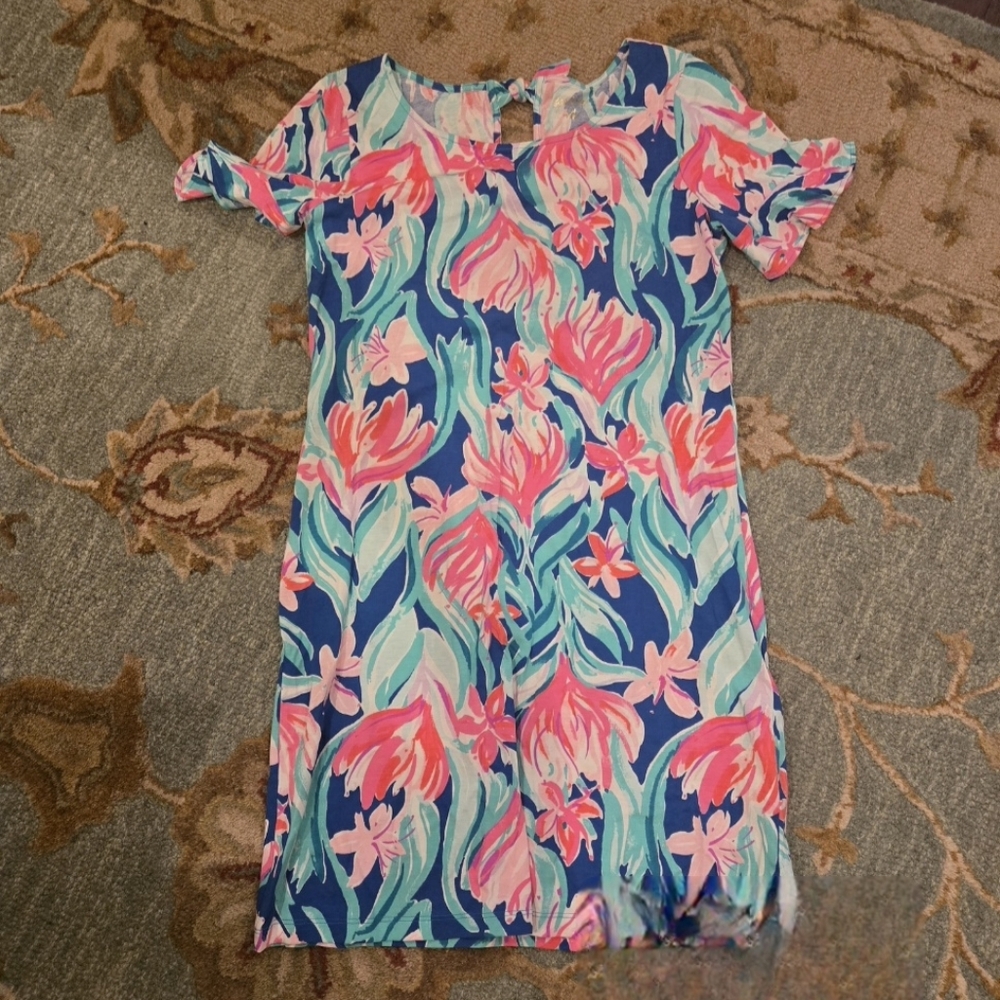 Lilly Pulitzer Colorful Floral Short Sleeve Dress
